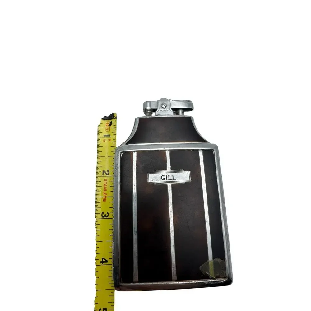 Vintage Ronson Art Deco Mastercase Cigarette Case Lighter Mono GILL
